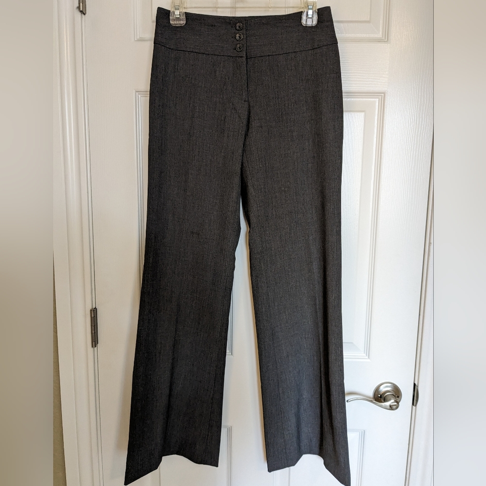 Charcoal grey wide leg dress pants